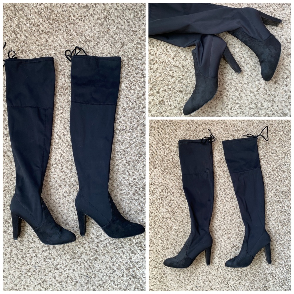 Charles David Black Over the Knee Boots Size 9